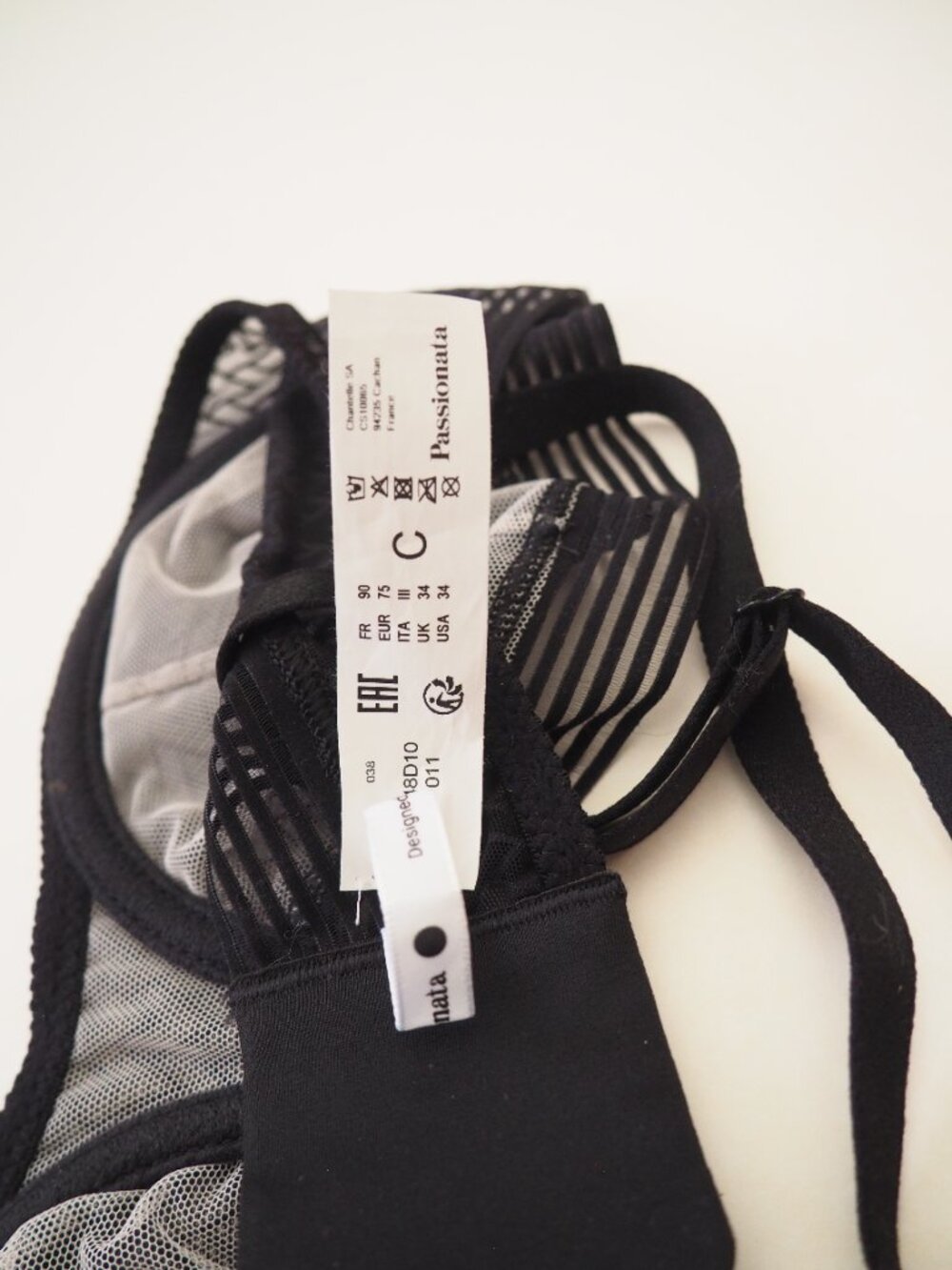 Passionata by Chantelle Manhattan Black Underwire Demi Bra sz 34C - Picture 7 of 7